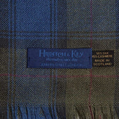 Tonal Large Check Silk Cashmere Scarf