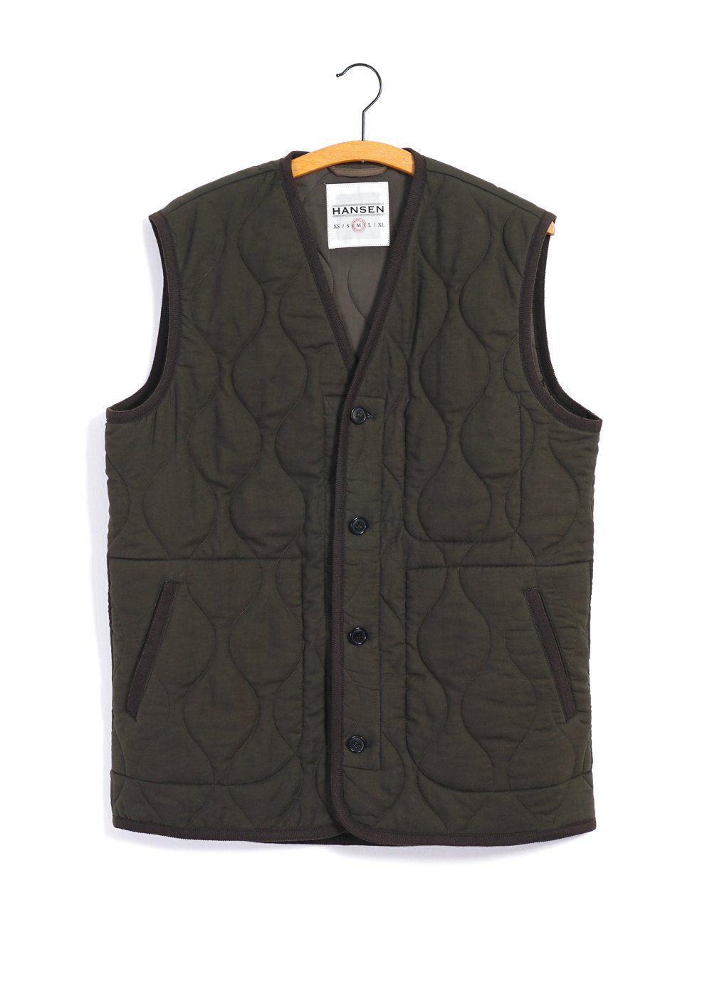 TONY | Bonded Padded Vest | Dark Army