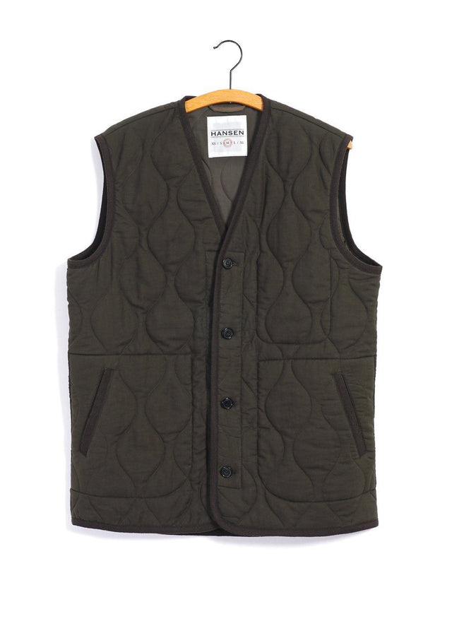TONY | Bonded Padded Vest | Dark Army