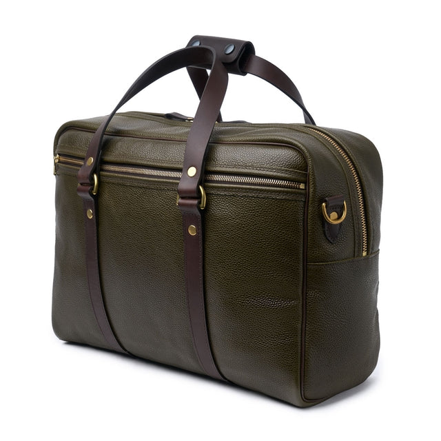Traveller Bag in Olive Grain Leather