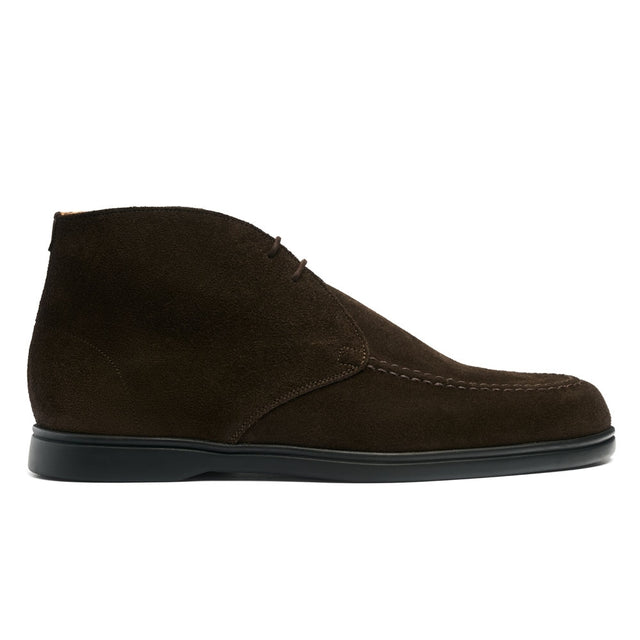 Treen Apron Chukka Boot in Dark Brown Suede