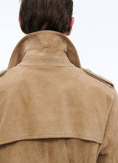 Suede Trench Coat