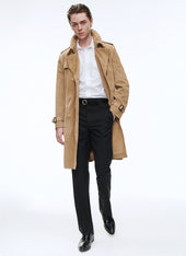 Suede Trench Coat