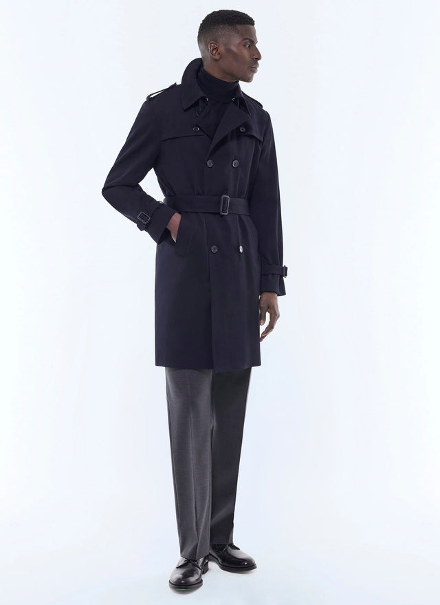 Cotton Double Breasted Trench Coat