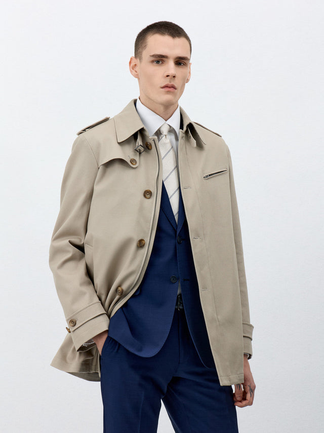 Trench droit beige
