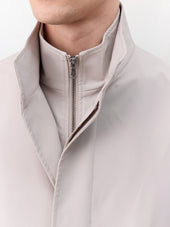 Trench Droit Beige Parementure Amovible