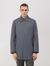 Trench Droit Bleu Chambray