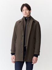 Trench Droit Kaki Parementure Amovible