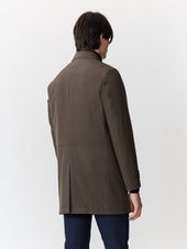 Trench Droit Kaki Parementure Amovible