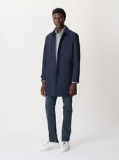 Trench Droit Bleu Marine
