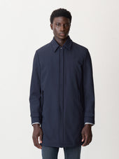 Trench droit bleu marine
