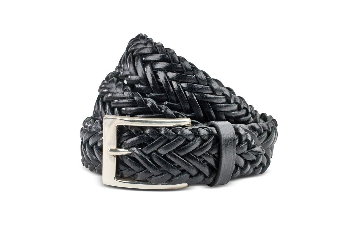 Tricker S Leather Plaited Belt