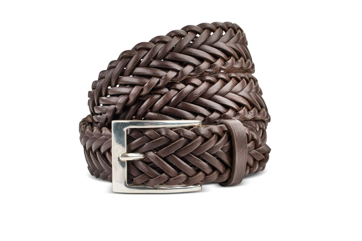 Tricker S Leather Plaited Belt