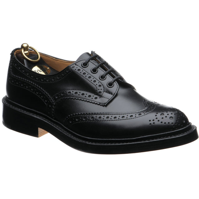 Trickers Bourton mens brogues in black calf