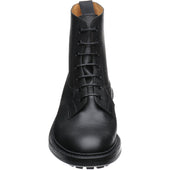 Trickers Grassmere mens rubber-soled boots in black calf grain
