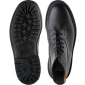 Trickers Grassmere mens rubber-soled boots in black calf grain