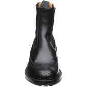 Trickers Henry mens rubber-soled brogue boots in black calf