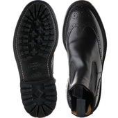 Trickers Henry mens rubber-soled brogue boots in black calf