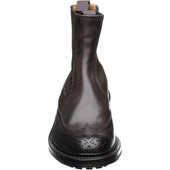 Trickers Henry mens rubber-soled brogue boots in espresso calf