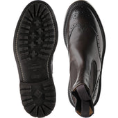 Trickers Henry mens rubber-soled brogue boots in espresso calf