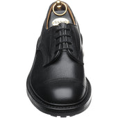 Trickers Matlock mens rubber-soled Derby shoes in black calf grain