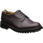 Trickers Matlock mens rubber-soled Derby shoes in brown zug grain