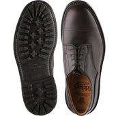 Trickers Matlock mens rubber-soled Derby shoes in brown zug grain