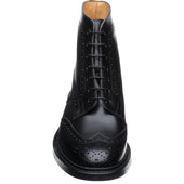 Trickers Stow (Rubber) mens rubber-soled brogue boots in black calf
