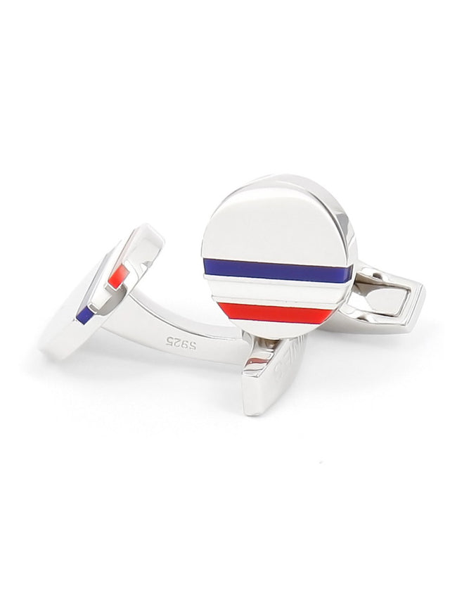 Tricolor sterling silver cufflinks Cezembre
