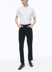 Suede Leather 5 Pocket Straight Trousers