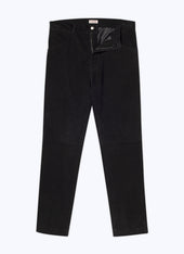 Suede Leather 5 Pocket Straight Trousers