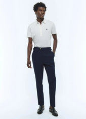 Cotton canvas fitted chino pants