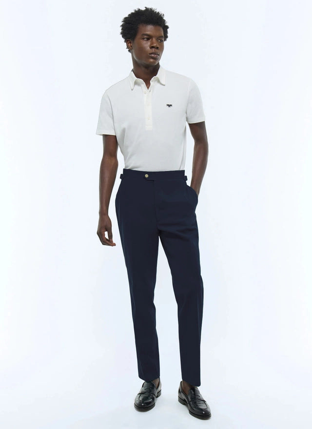 Cotton canvas fitted chino pants