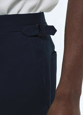 Cotton Canvas Fitted Chino Pants