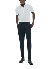 Cotton Canvas Fitted Chino Pants