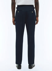 Cotton Canvas Fitted Chino Pants