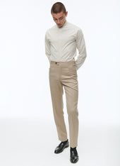 Virgin Wool Twill Fitted Trousers