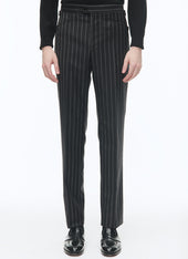 Virgin wool fitted trousers