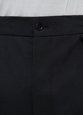 Elasticated trousers in wool canvas
