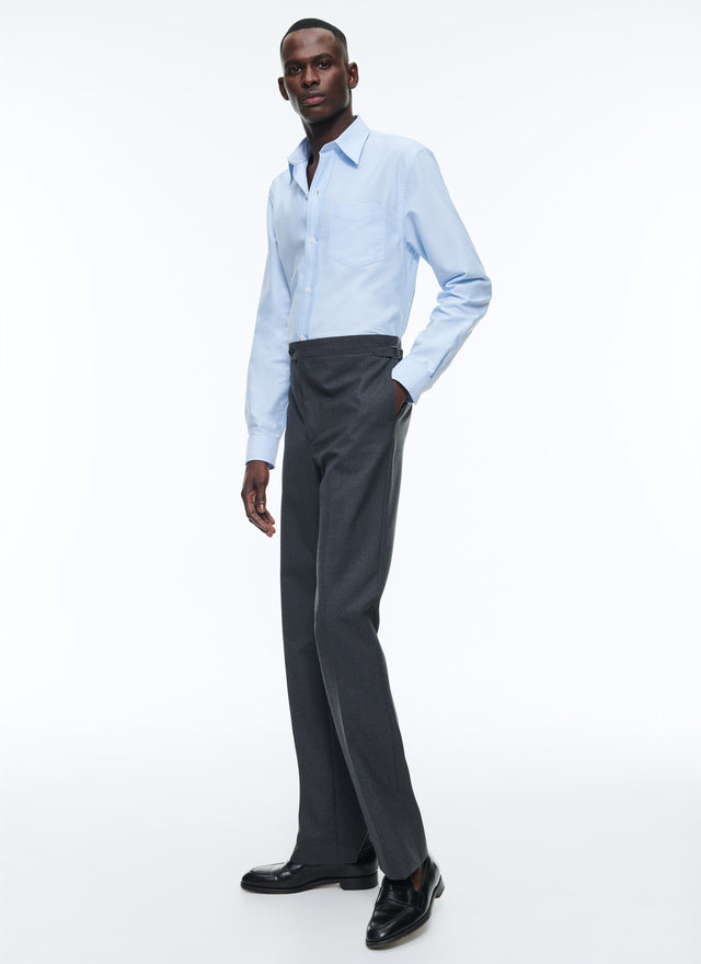 Certified wool fitted trousers