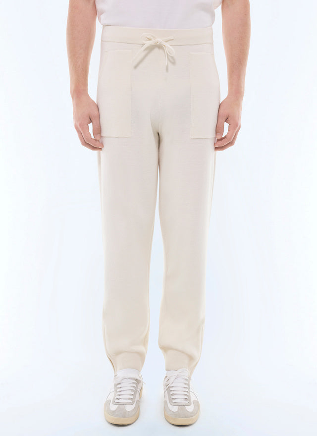 Wool and cotton joggers