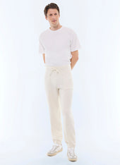 Wool and cotton joggers