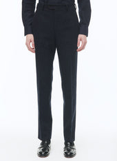 Virgin Wool Tweed Fitted Trousers