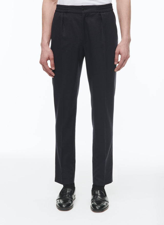 Wool Flannel Elasticated Trousers