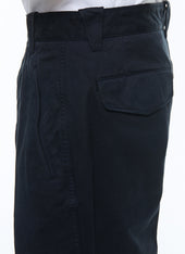 Cotton Gabardine Pleated Trousers