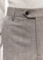Wool Fitted Trousers With