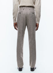 Wool Fitted Trousers With
