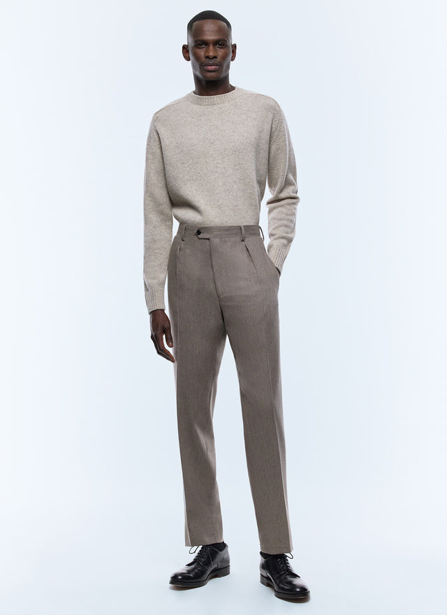 Straight leg pants in certified wool