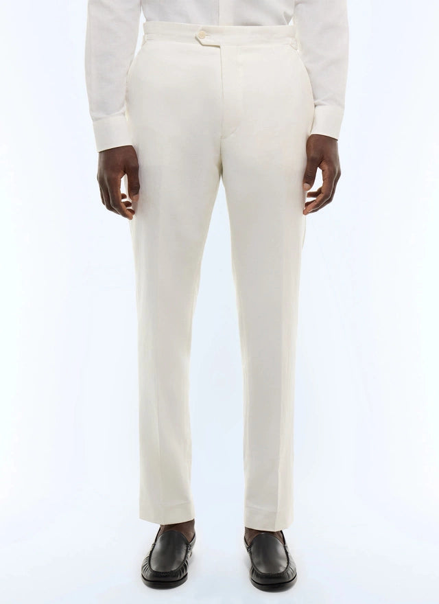 Cotton And Linen Fitted Pants