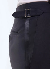 Virgin wool faille tuxedo trousers